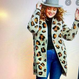EVRI animal print long cardigan
